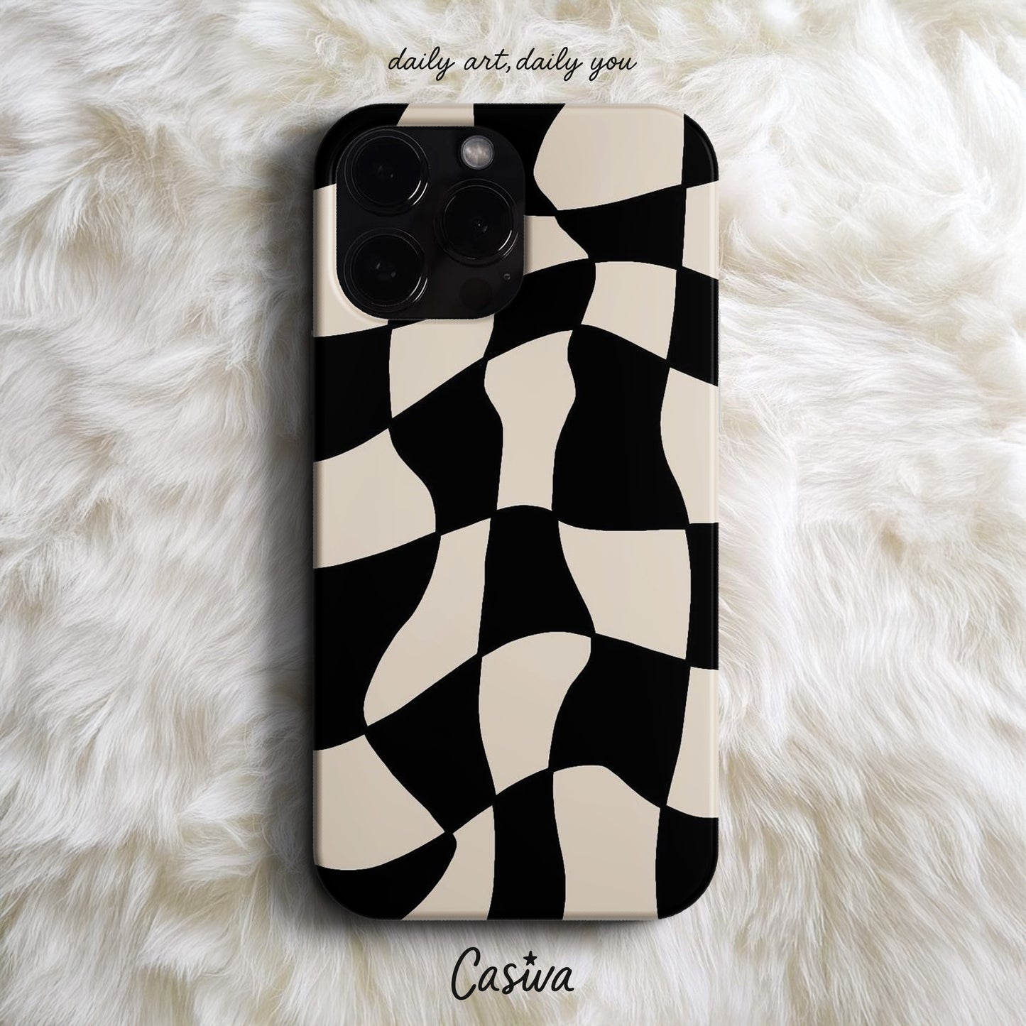 'Wavy Check' Tasarım Telefon Kılıfı