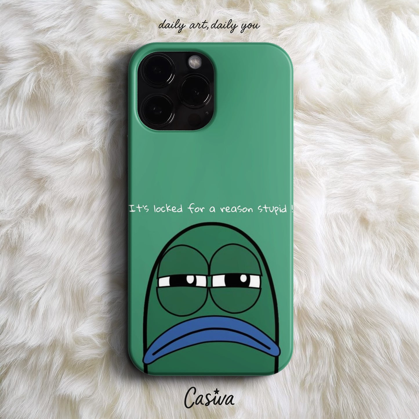 Casiva "Judgemental Fish" Tasarım Telefon Kılıfı - Karakterli Tasarımlar Serisi