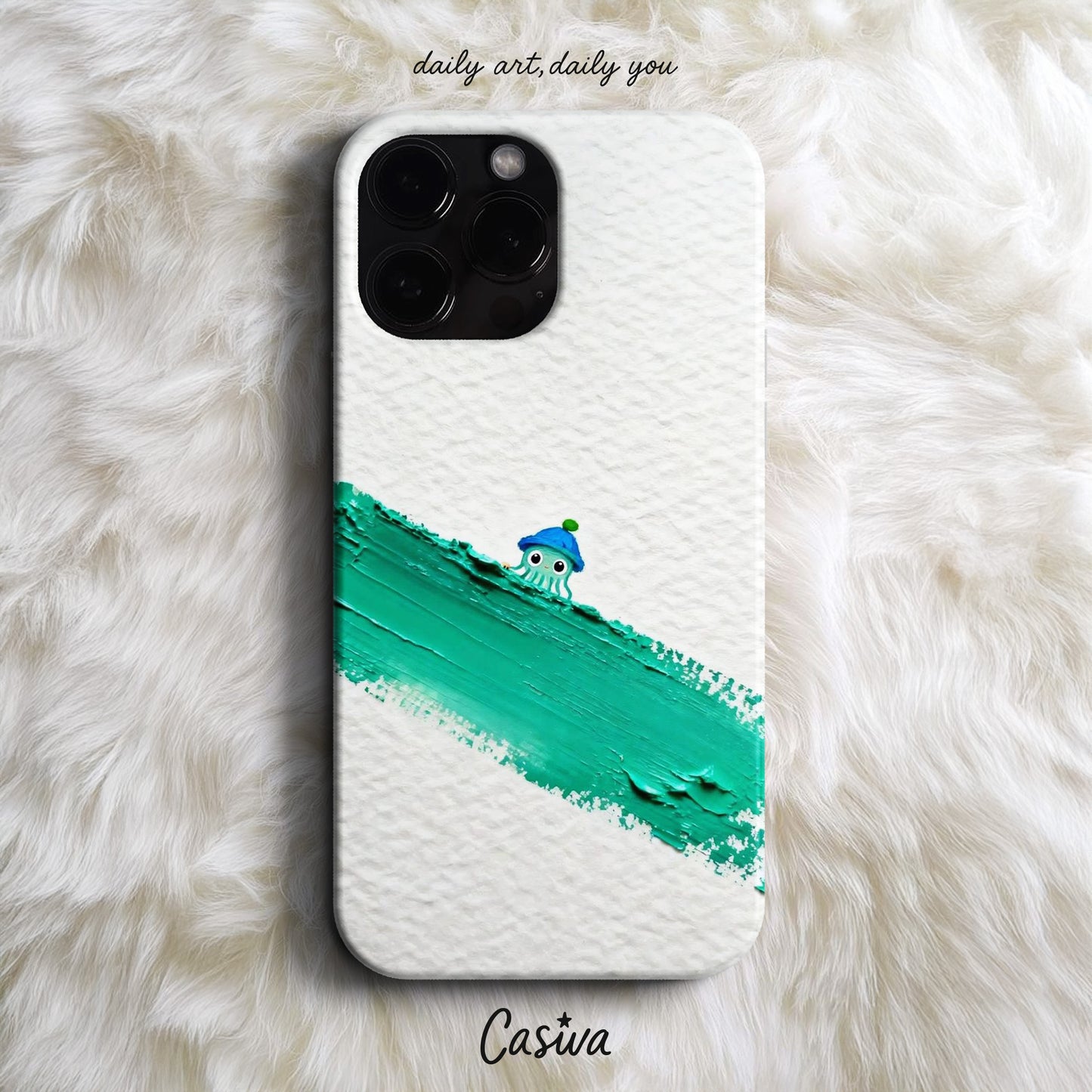 Casiva "Cute Octopus Peek" Tasarım Telefon Kılıfı - Tasarım Kılıflar Serisi