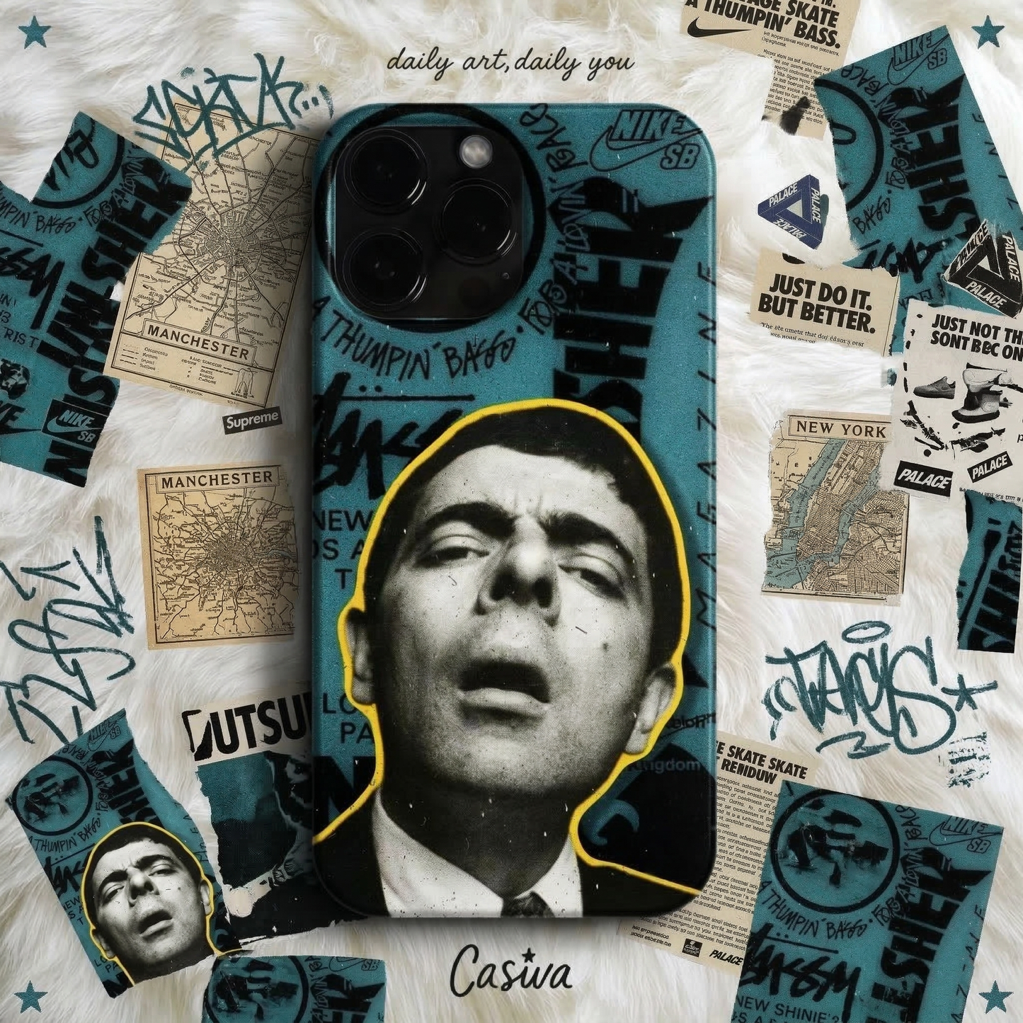 Casiva "Bold Bean Portrait" Tasarım Telefon Kılıfı - Pop Culture Serisi