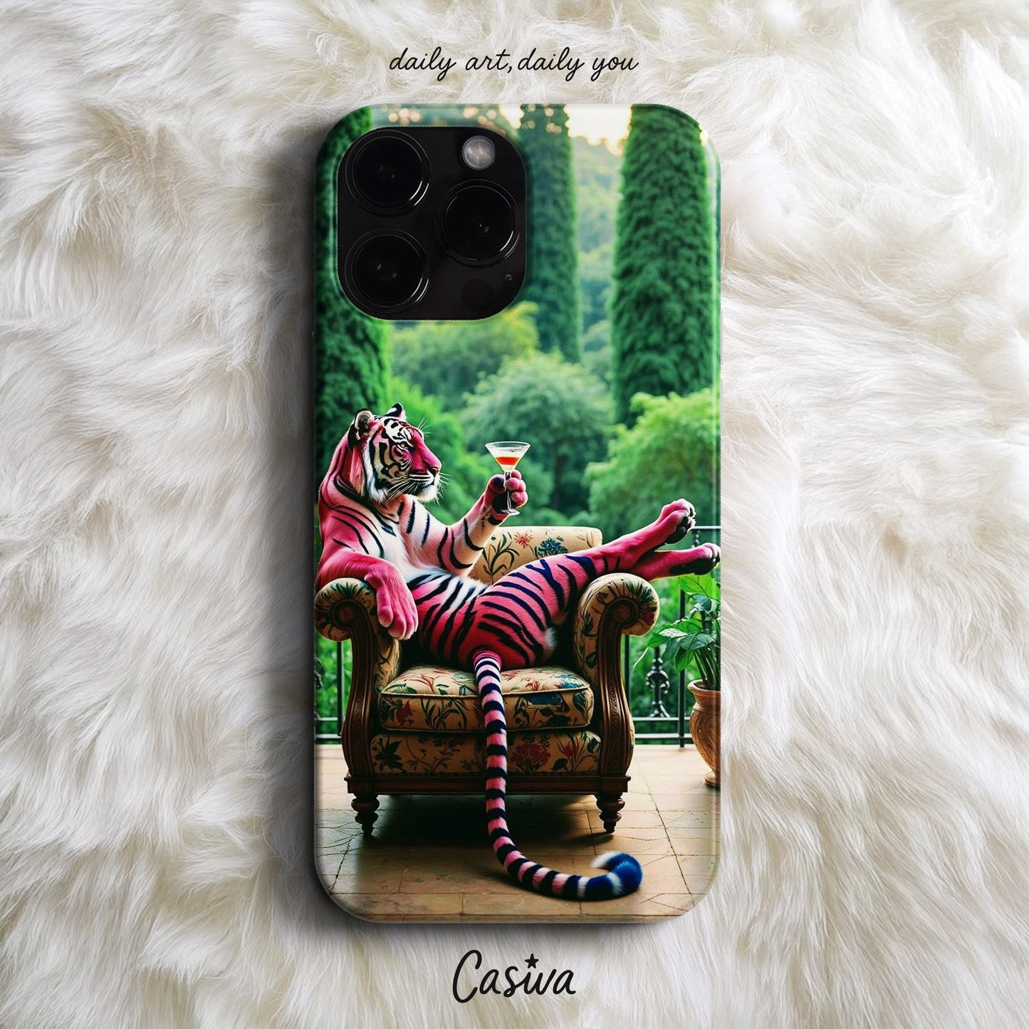 Casiva "Luxury Tiger Lounge" Tasarım Telefon Kılıfı - Animal Designs Serisi