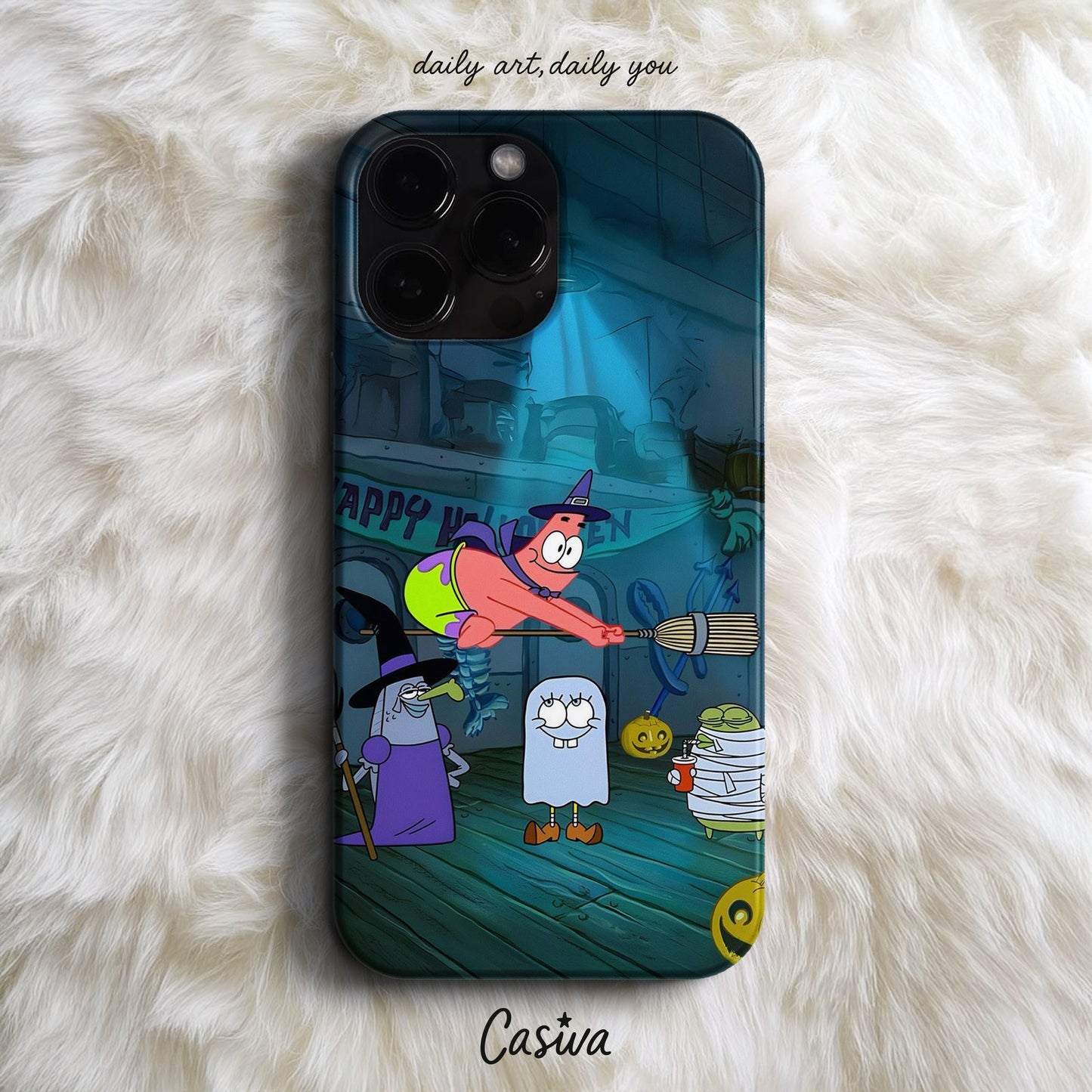 Casiva "SpongeBob Halloween" Tasarım Telefon Kılıfı - Animasyon Tasarımları Serisi