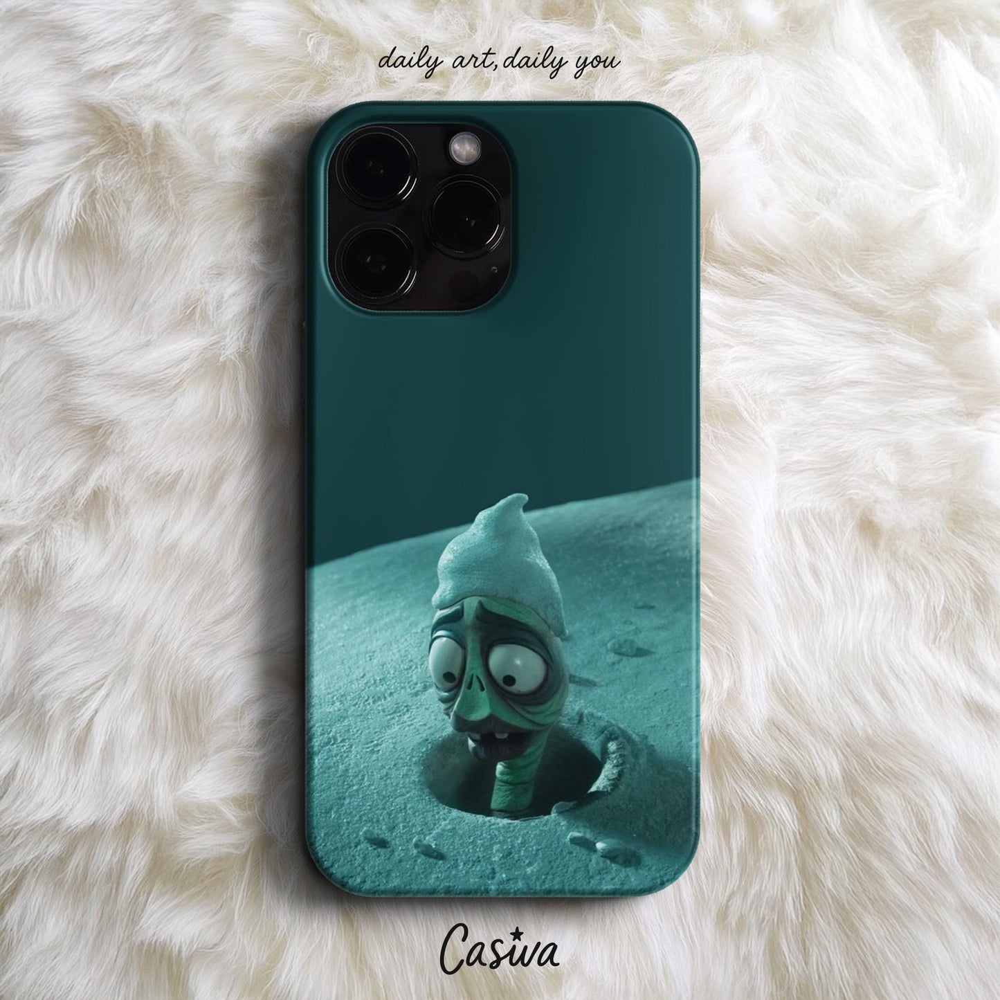 Casiva "Creepy Cute Worm" Tasarım Telefon Kılıfı - Character Design Serisi