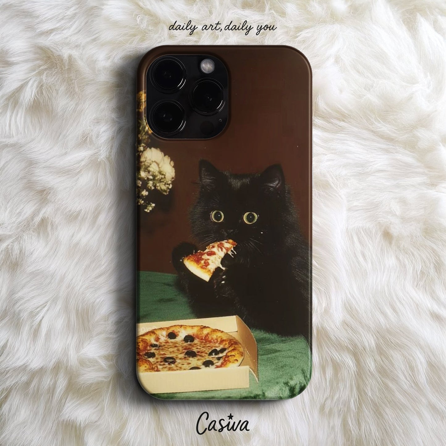 Casiva "Pizza Cat Aesthetic" Tasarım Telefon Kılıfı - Tasarım Kılıflar Serisi