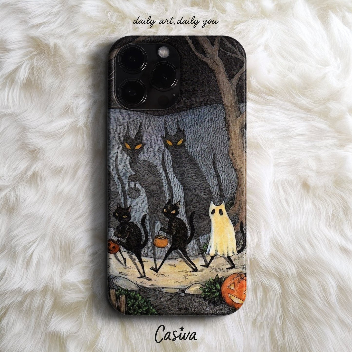 Casiva "Midnight Cats" Tasarım Telefon Kılıfı - Tasarım Kılıflar Serisi