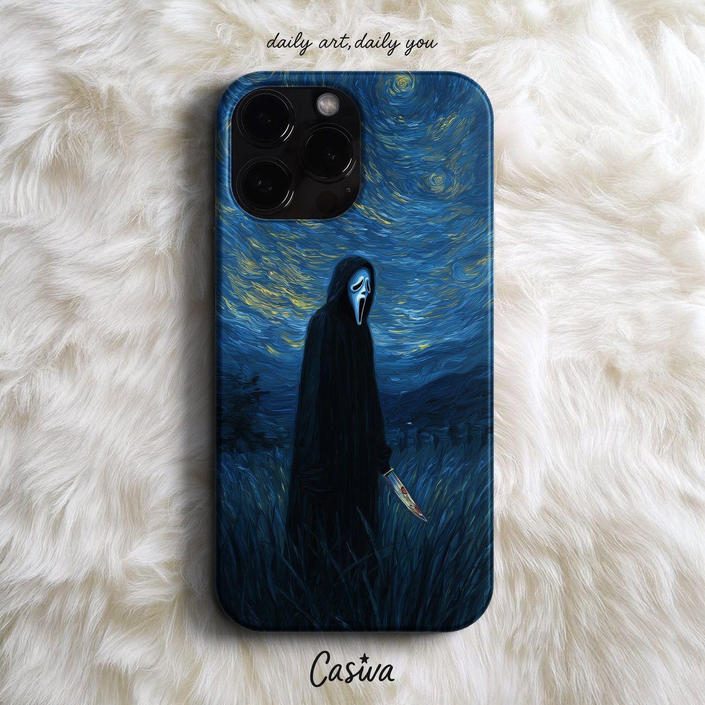 Casiva "Scream Starry Night" Tasarım Telefon Kılıfı - Art & Design Serisi