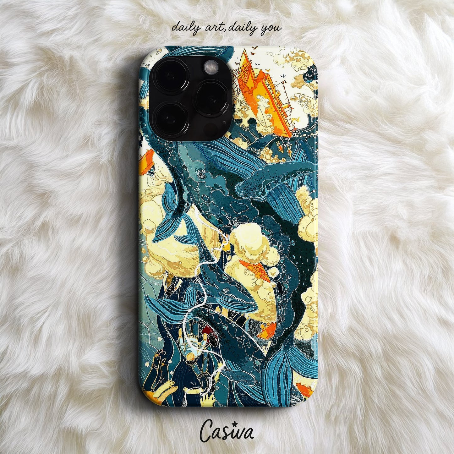 Casiva "Whale Sky Dream" Tasarım Telefon Kılıfı – Art Serisi