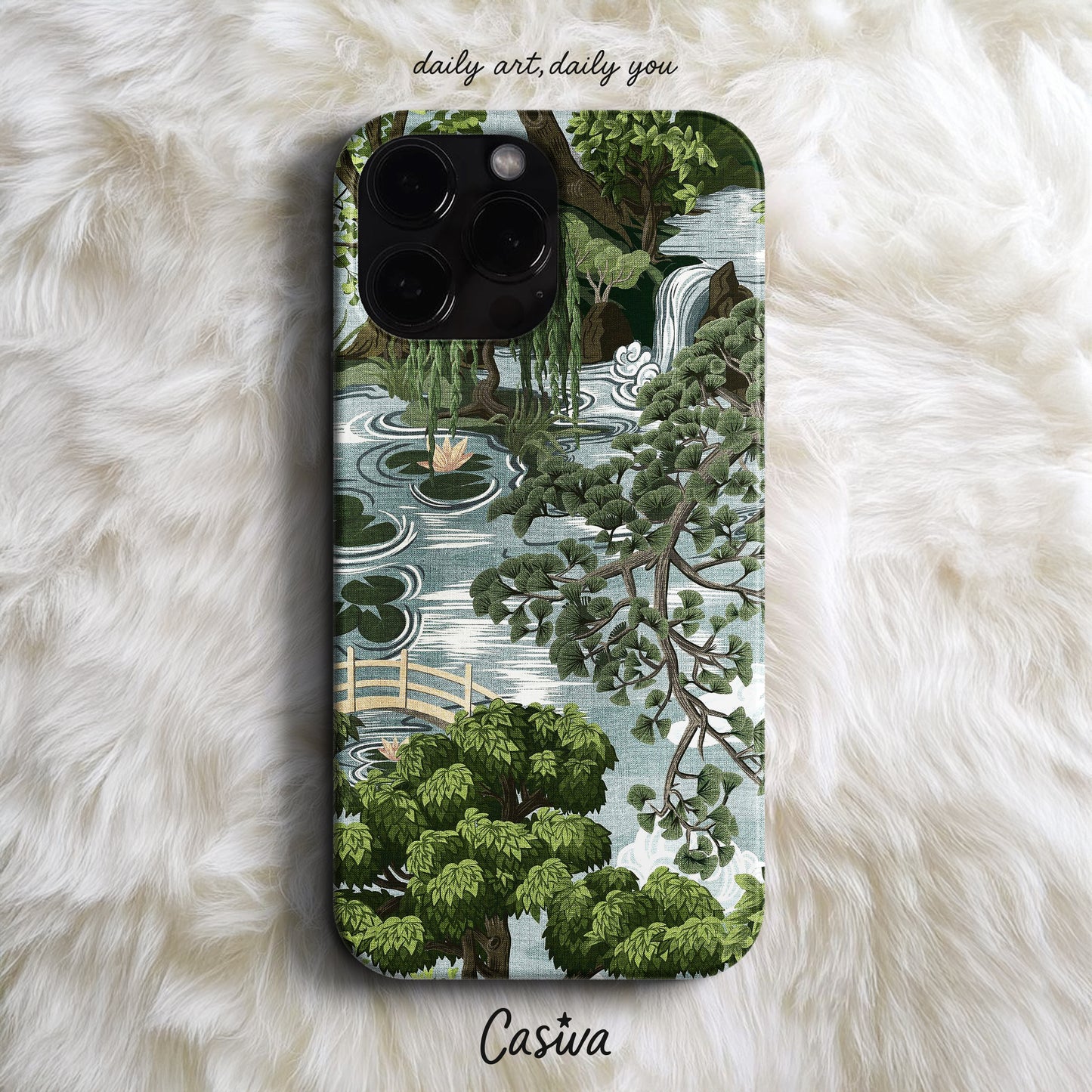 Casiva "Zen Garden Pond" Tasarım Telefon Kılıfı – Nature Serisi