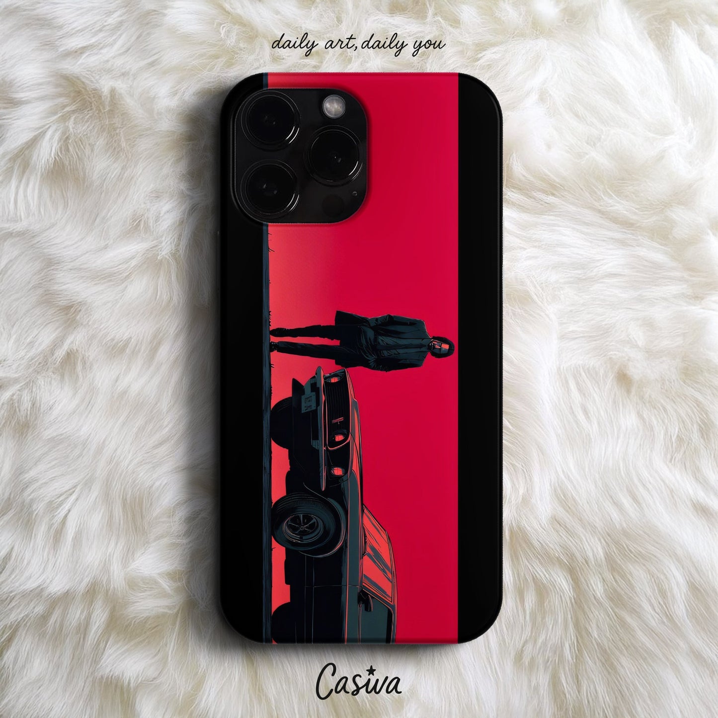 Casiva "Crimson Drive" Tasarım Telefon Kılıfı - Premium iPhone Kılıfları Serisi