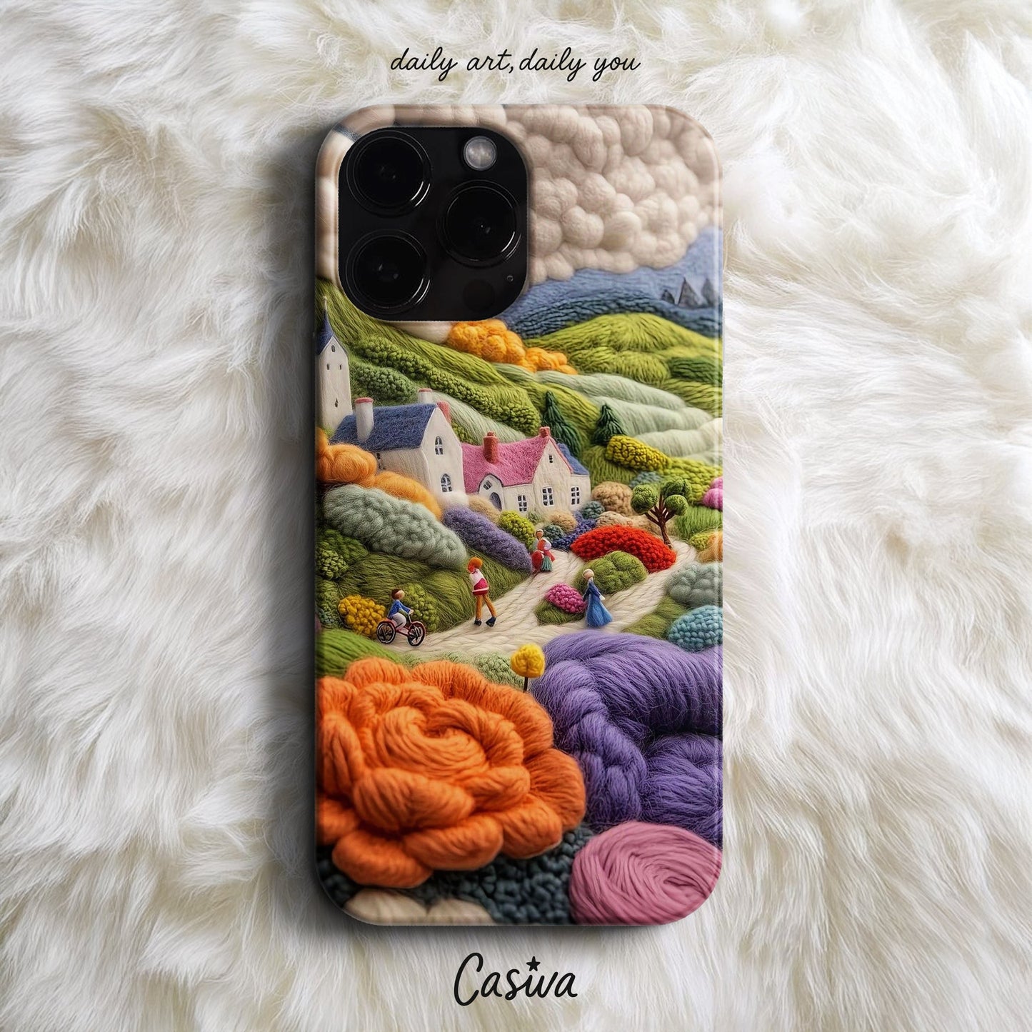 Casiva "Happiness In Threads" Tasarım Telefon Kılıfı - Custom Design Cases Serisi