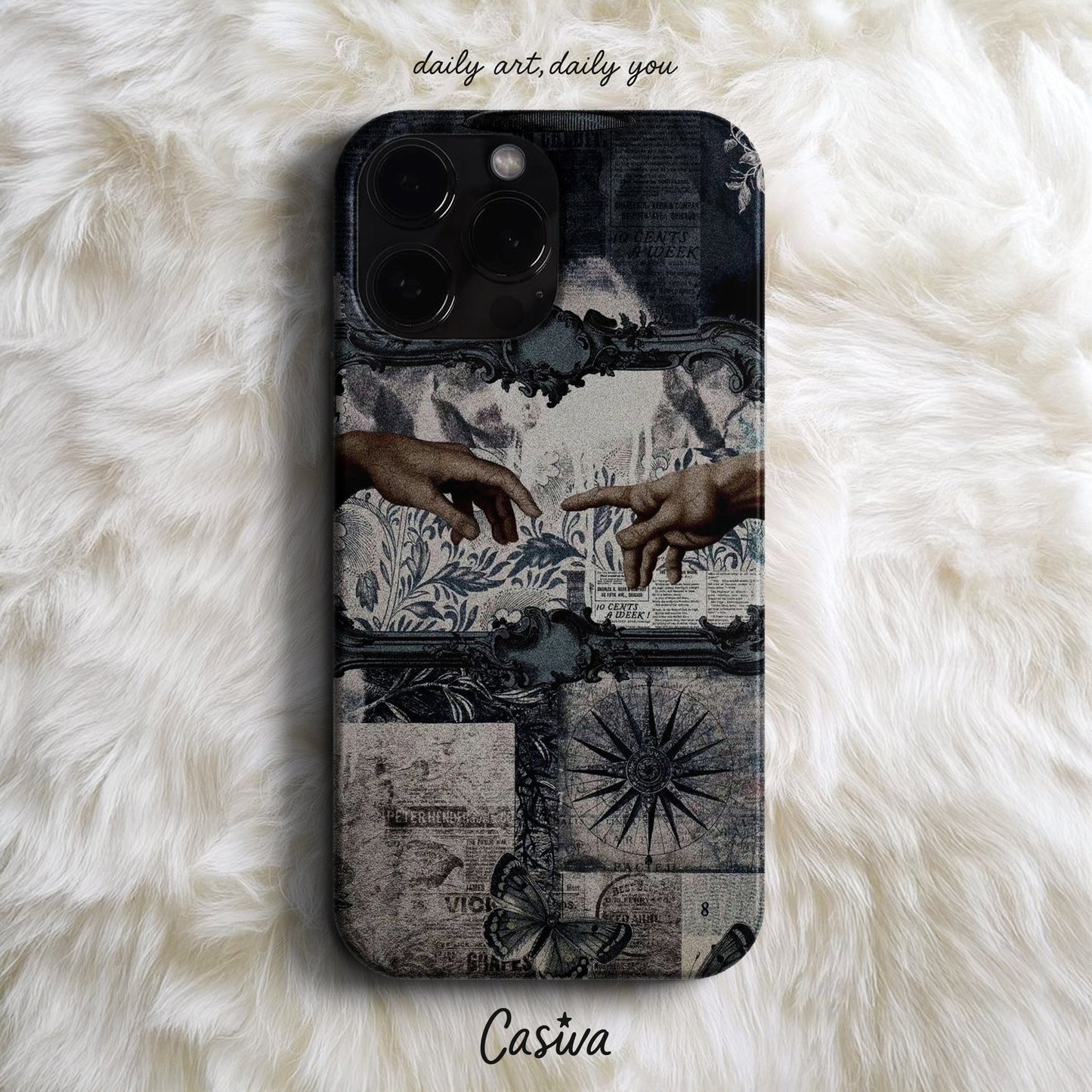 Casiva "Vintage Art Hands" Tasarım Telefon Kılıfı - Art & Design Serisi