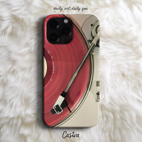 'Red Vinyl' Tasarım Telefon Kılıfı