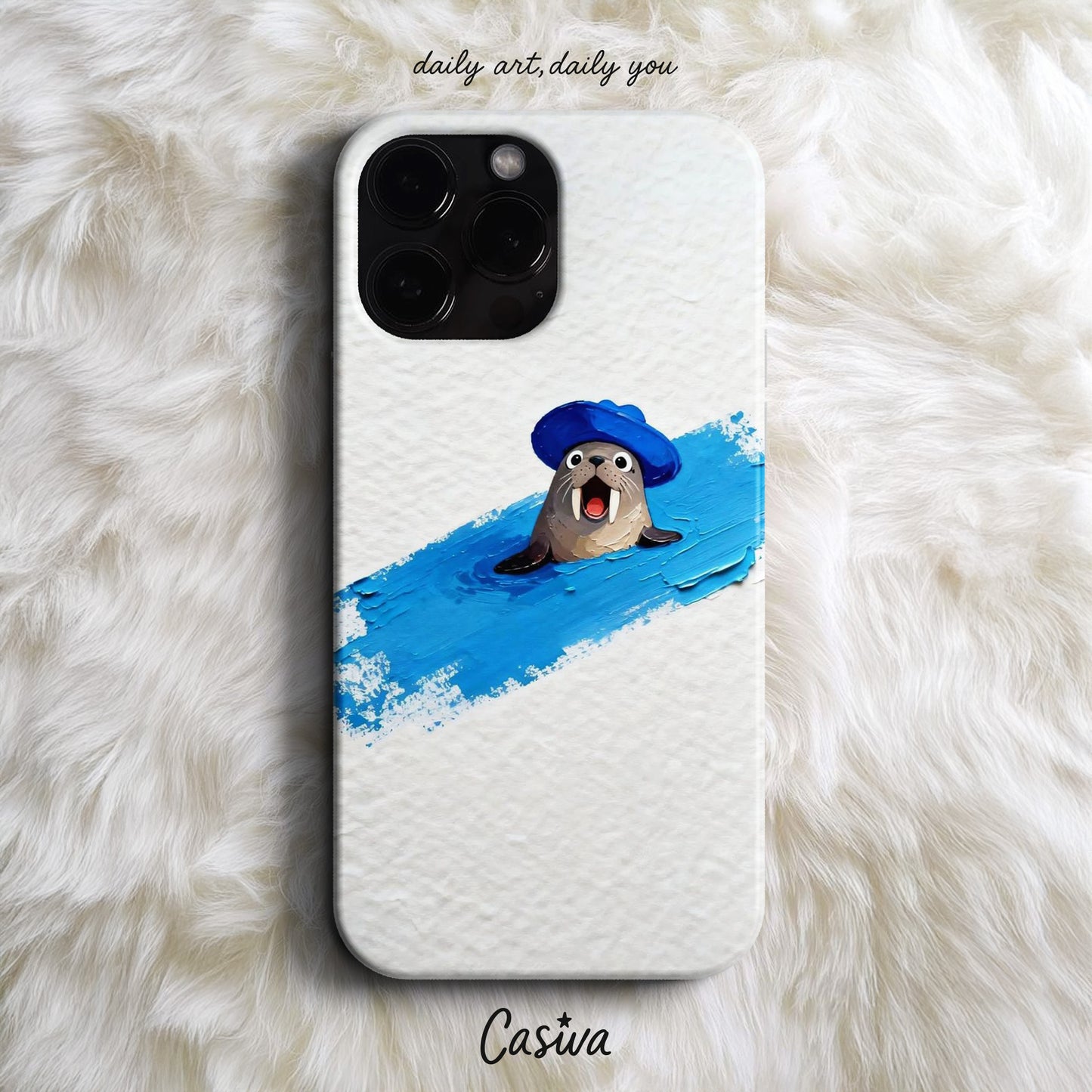 Casiva "Playful Seal Peek" Tasarım Telefon Kılıfı - Character Designs Serisi