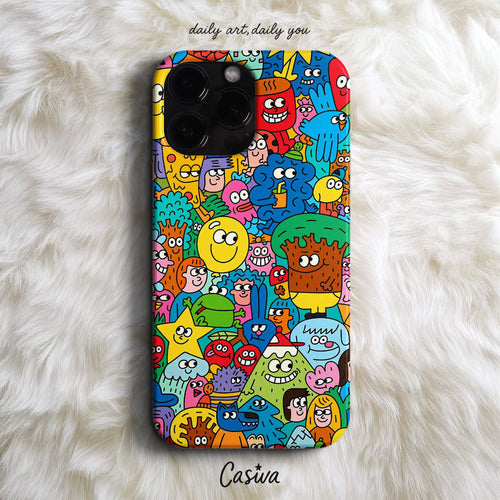 Casiva "Doodle World" Tasarım Telefon Kılıfı - Tasarım Kılıflar Serisi