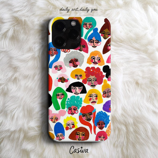 Casiva "Colorful Sisterhood" Tasarım Telefon Kılıfı - Pattern Collection Serisi