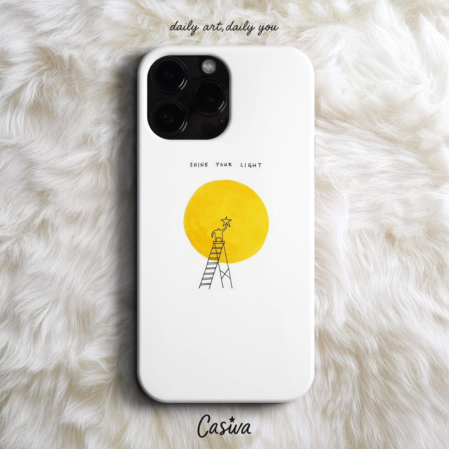 Casiva "Shine Your Light" Tasarım Telefon Kılıfı - Premium Designs Serisi