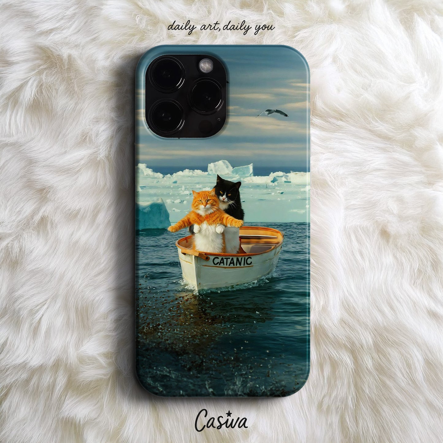 Casiva "Titanic Cat" Tasarım Telefon Kılıfı - Tasarım Kılıflar Serisi