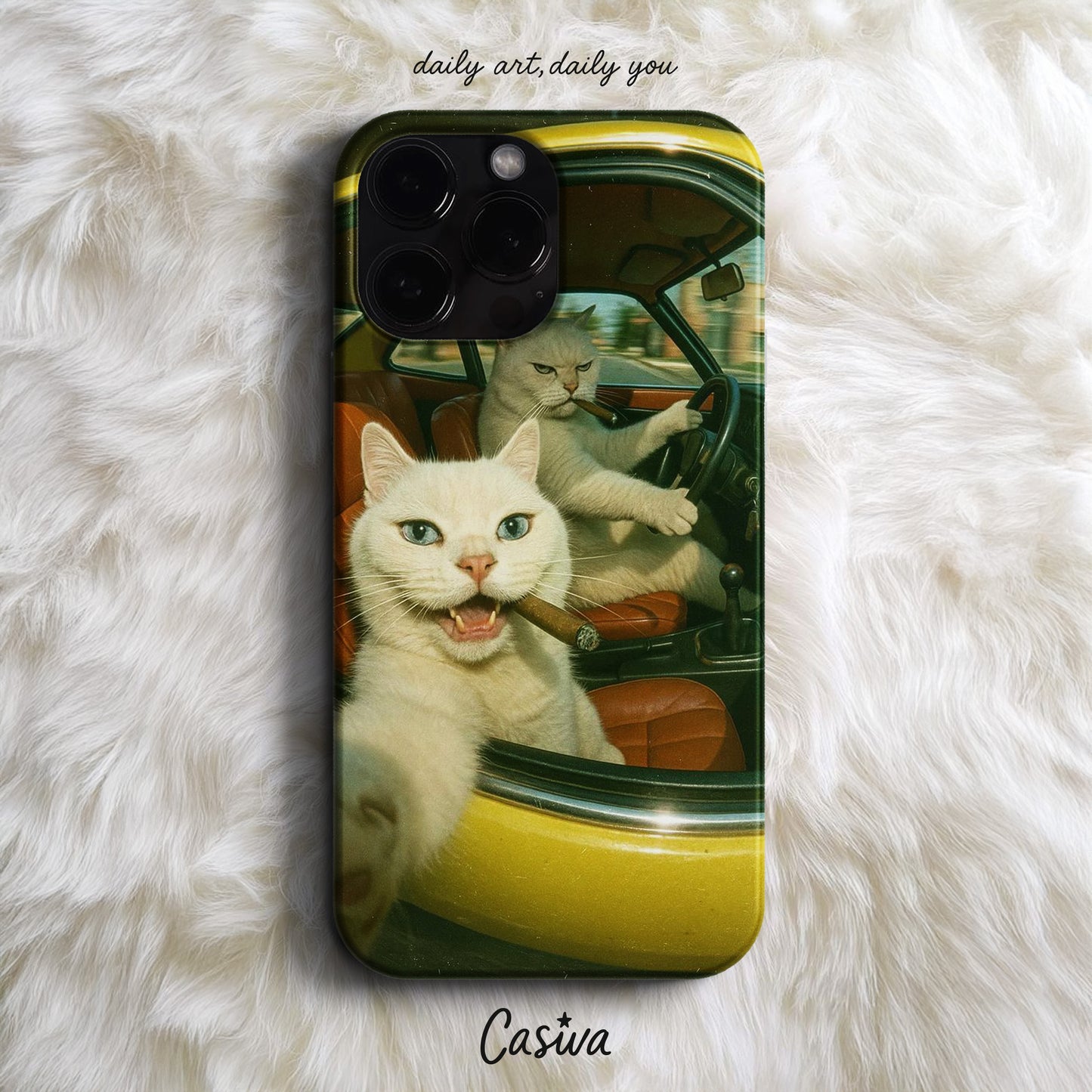 Casiva "Meowfia Cat" Tasarım Telefon Kılıfı - Tasarım Kılıflar Serisi