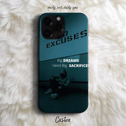 Casiva "No Excuses Motivation" Tasarım Telefon Kılıfı - Motivational Quotes Serisi