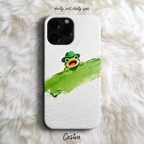 Casiva "Peekaboo Frog" Tasarım Telefon Kılıfı - Hayvan Tasarımları Serisi
