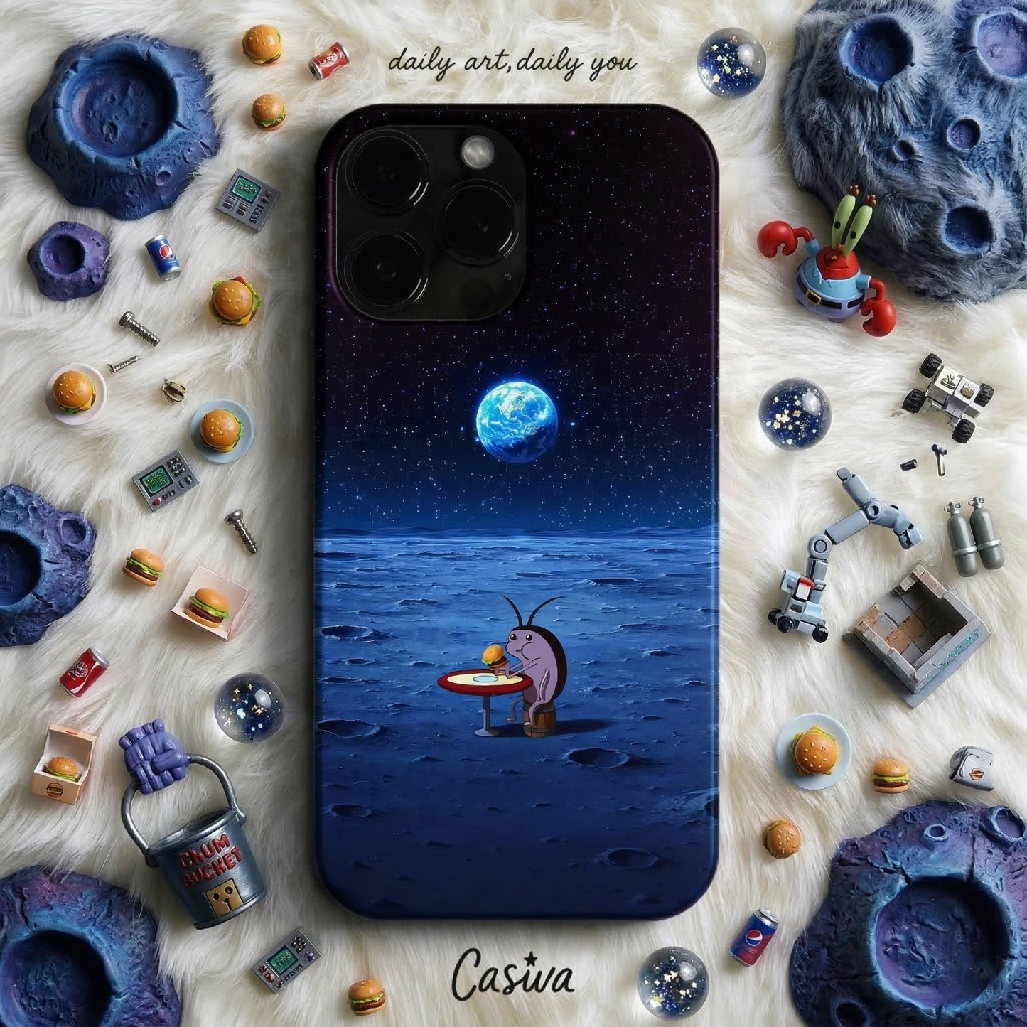 Casiva "Cosmic Solitude" Tasarım Telefon Kılıfı - Uzay Teması Serisi