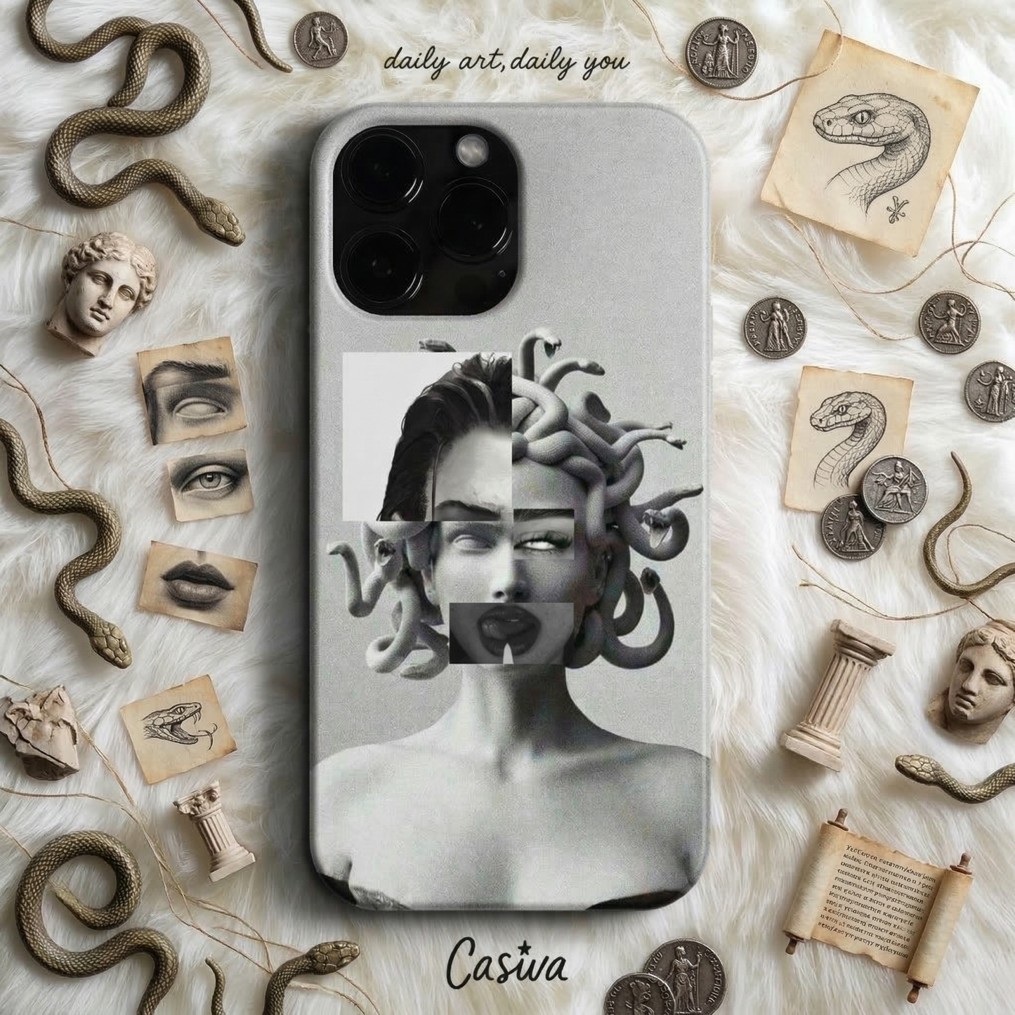Casiva "Chaotic Medusa" Tasarım Telefon Kılıfı - Mitoloji Serisi