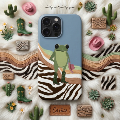 'Cowboy Frog' Tasarım Telefon Kılıfı