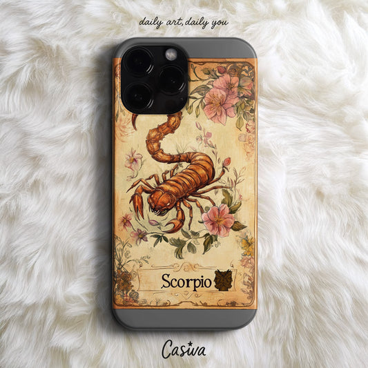 'Wildflower Scorpio' Tasarım Telefon Kılıfı