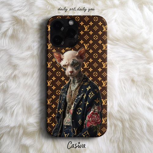 'Luxury Gangster Cat' Tasarım Telefon Kılıfı