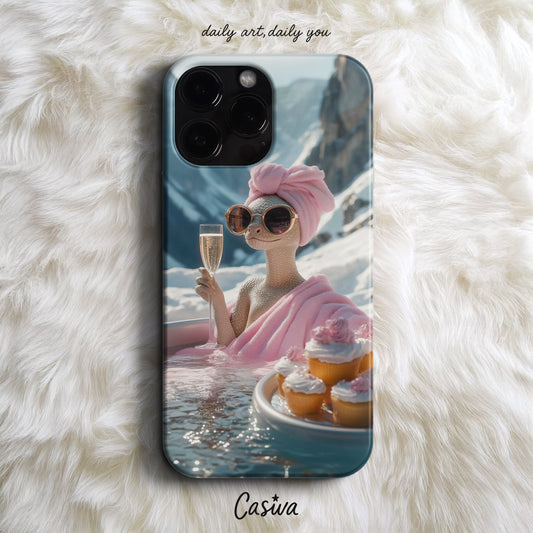 'Champagne Lizard' Tasarım Telefon Kılıfı