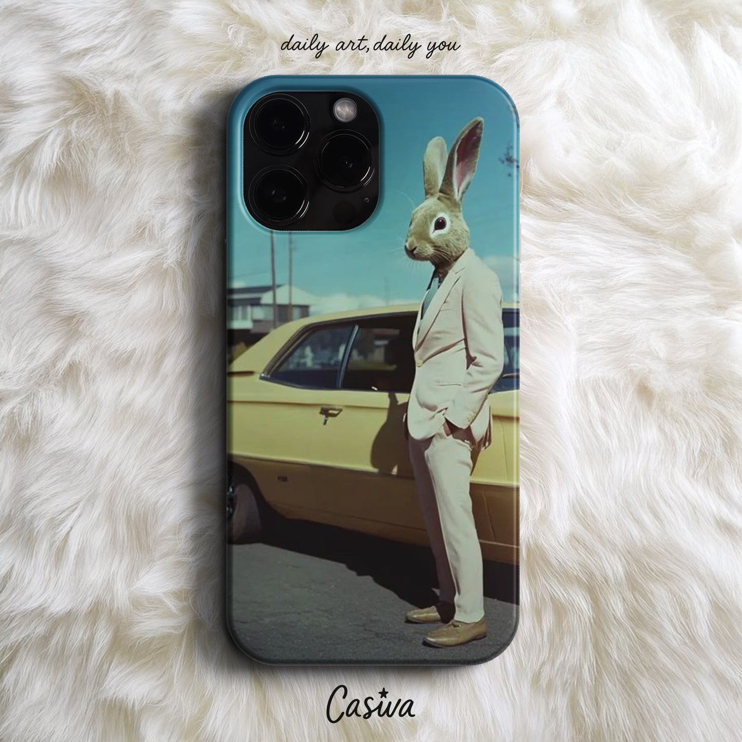 'Retro Bunny Boss' Tasarım Telefon Kılıfı