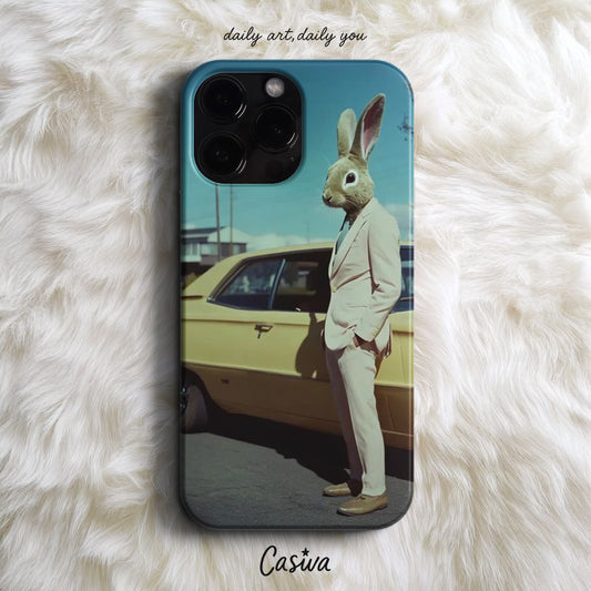 'Retro Bunny Boss' Tasarım Telefon Kılıfı