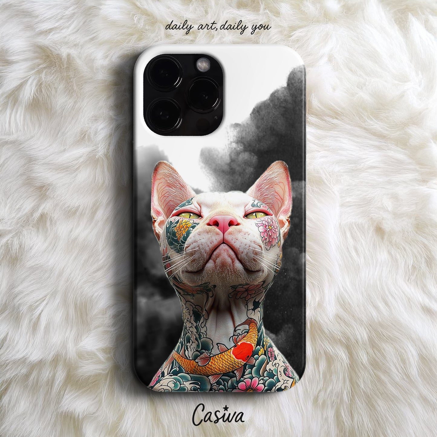 'Sacred Ink Cat' Tasarım Telefon Kılıfı