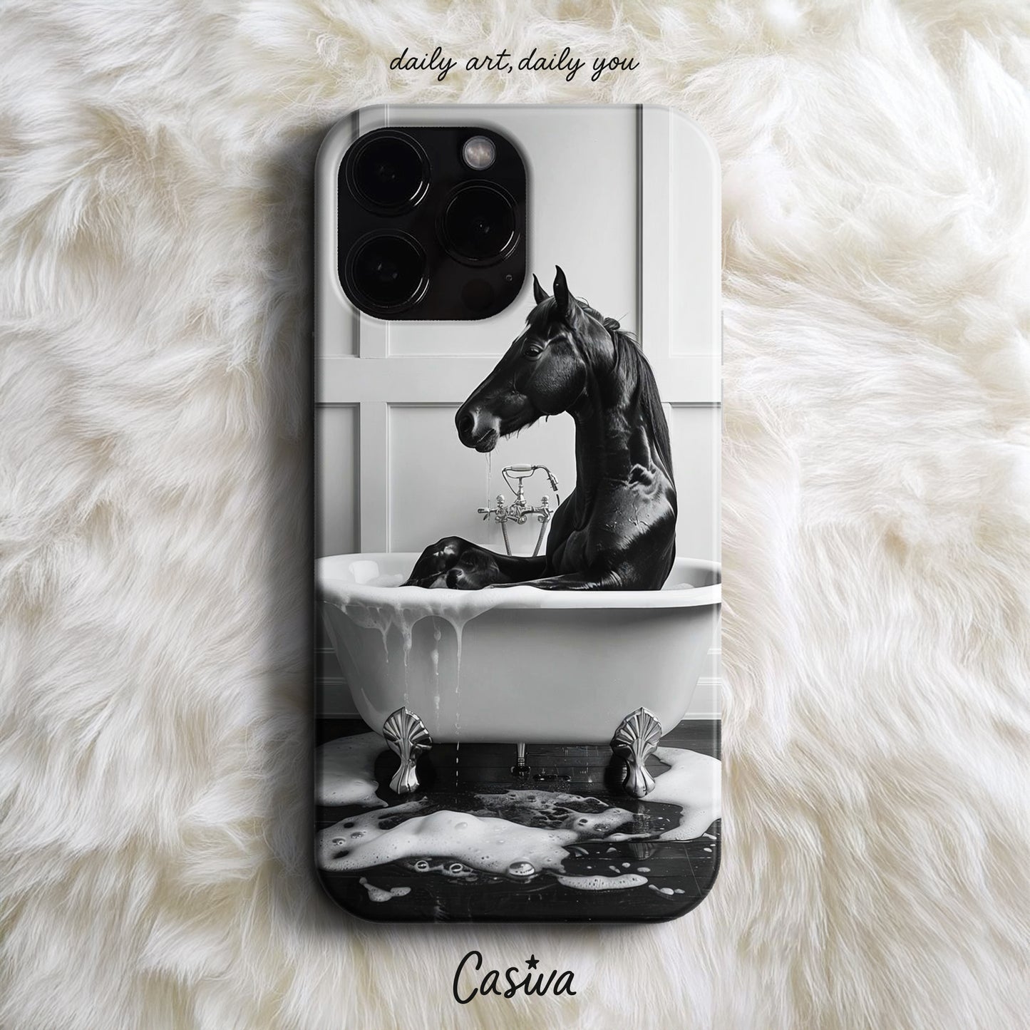 'Gothic Bath Horse' Tasarım Telefon Kılıfı