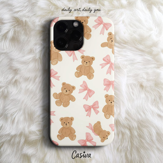 'Pastel Teddy Bliss' Tasarım Telefon Kılıfı