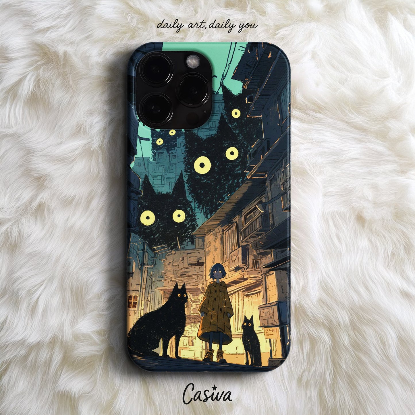 'Night Of The Cats' Tasarım Telefon Kılıfı