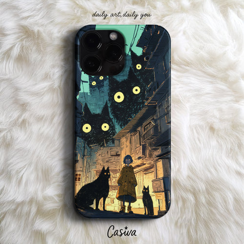 'Night Of The Cats' Tasarım Telefon Kılıfı