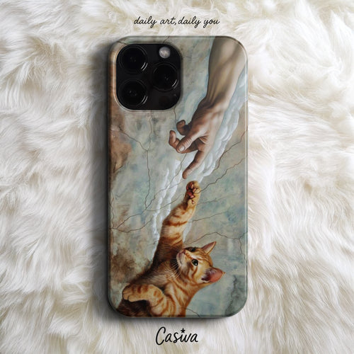 'Creation Of Cat- Classical Art' Tasarım Telefon Kılıfı