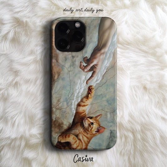 'Creation Of Cat- Classical Art' Tasarım Telefon Kılıfı