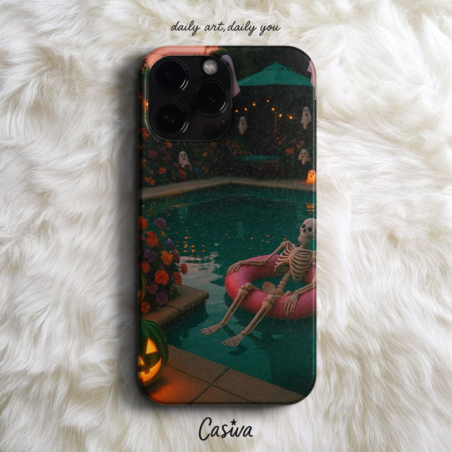 'Lazy Skeleton' Tasarım Telefon Kılıfı