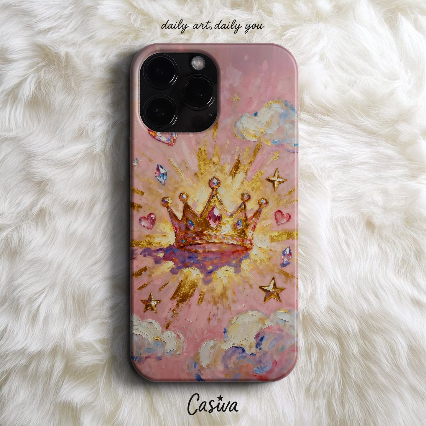 Casiva "Royal Crown Glow" Tasarım Telefon Kılıfı – Luxury Serisi