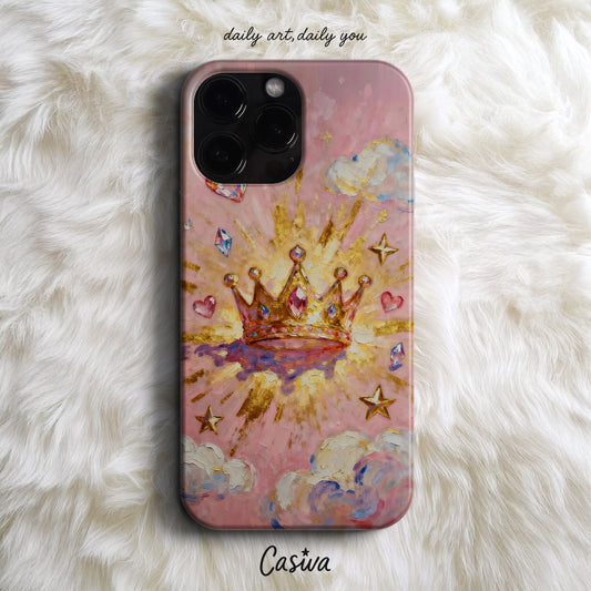 Casiva "Royal Crown Glow" Tasarım Telefon Kılıfı – Luxury Serisi