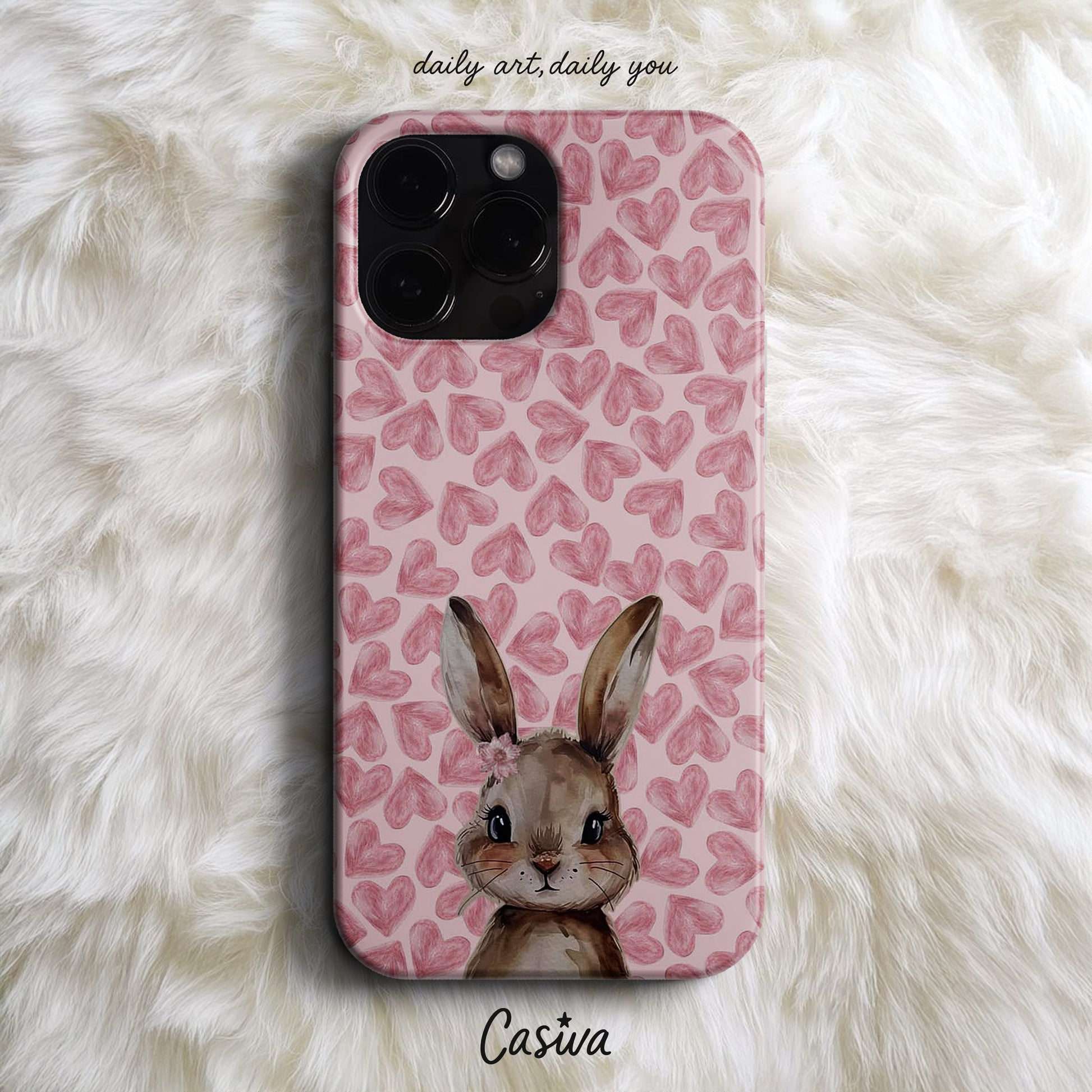 Casiva "Bunny Hearts" Tasarım Telefon Kılıfı – Cute Serisi