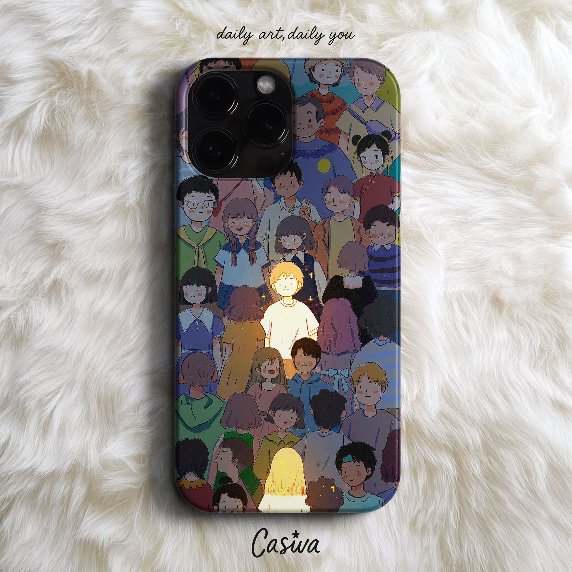 Casiva "Glowing Crowd" Tasarım Telefon Kılıfı – Cute Serisi