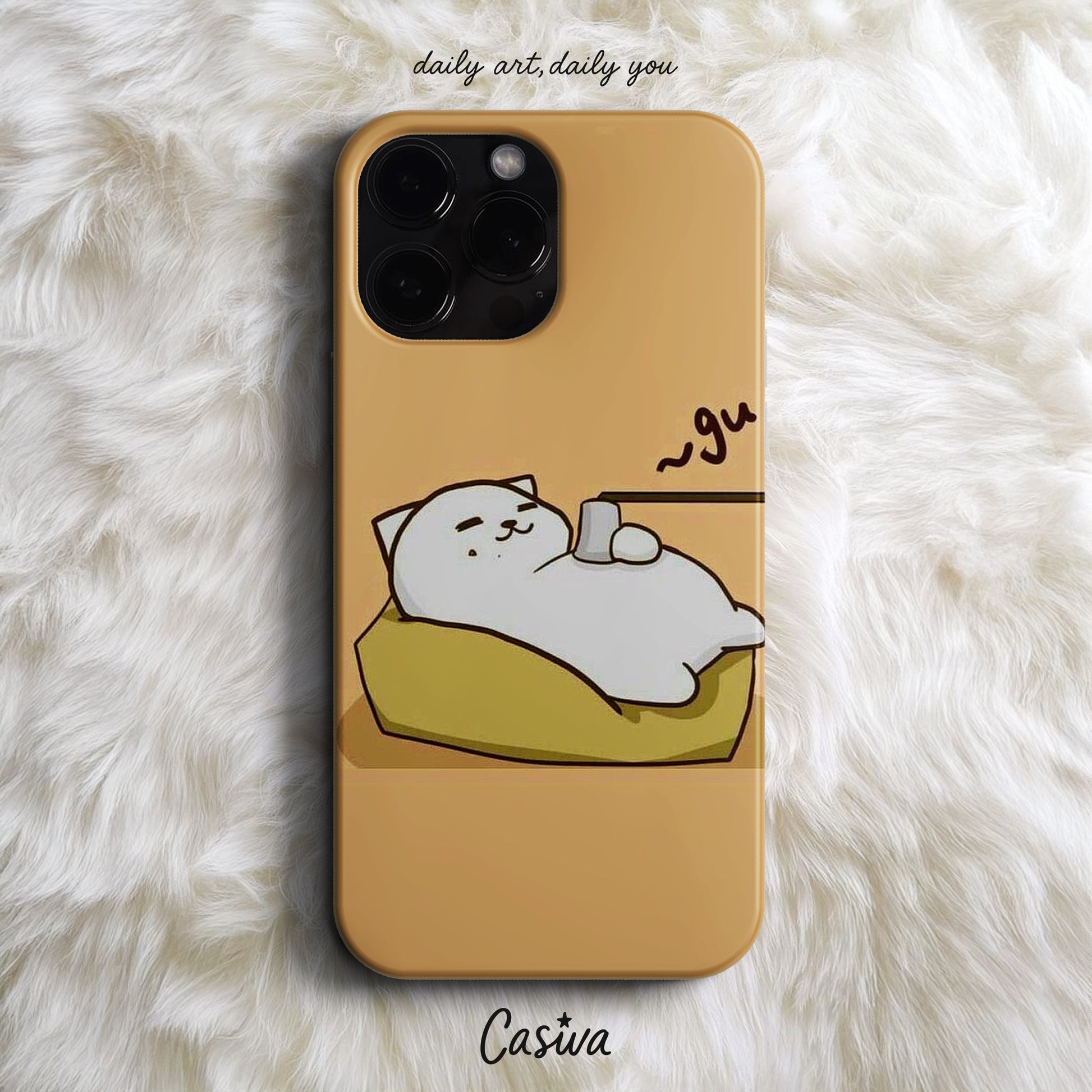 Casiva "Sleepy Neko" Tasarım Telefon Kılıfı – Cute Serisi