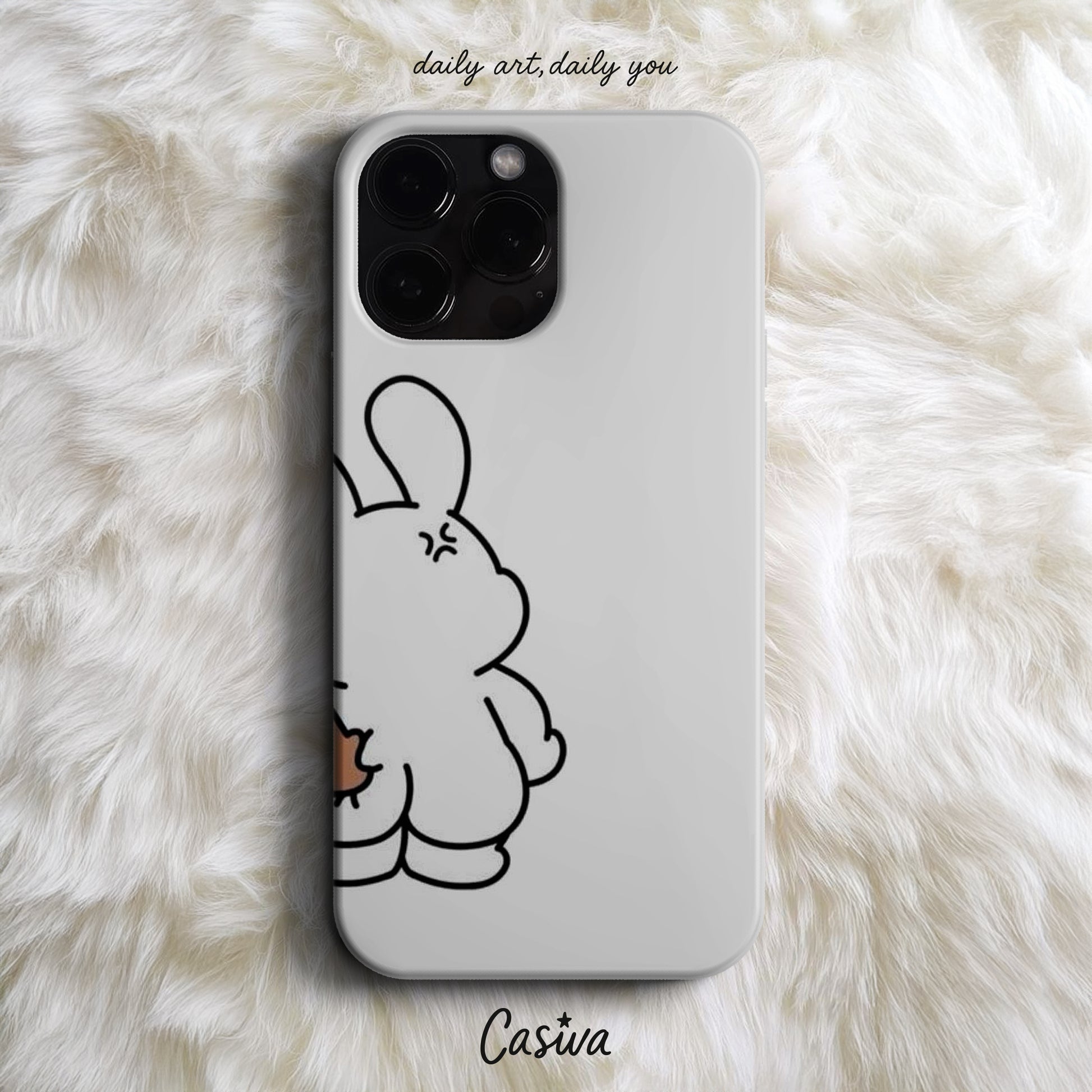 Casiva "Angry Bunny Hug" Tasarım Telefon Kılıfı – Cute Serisi