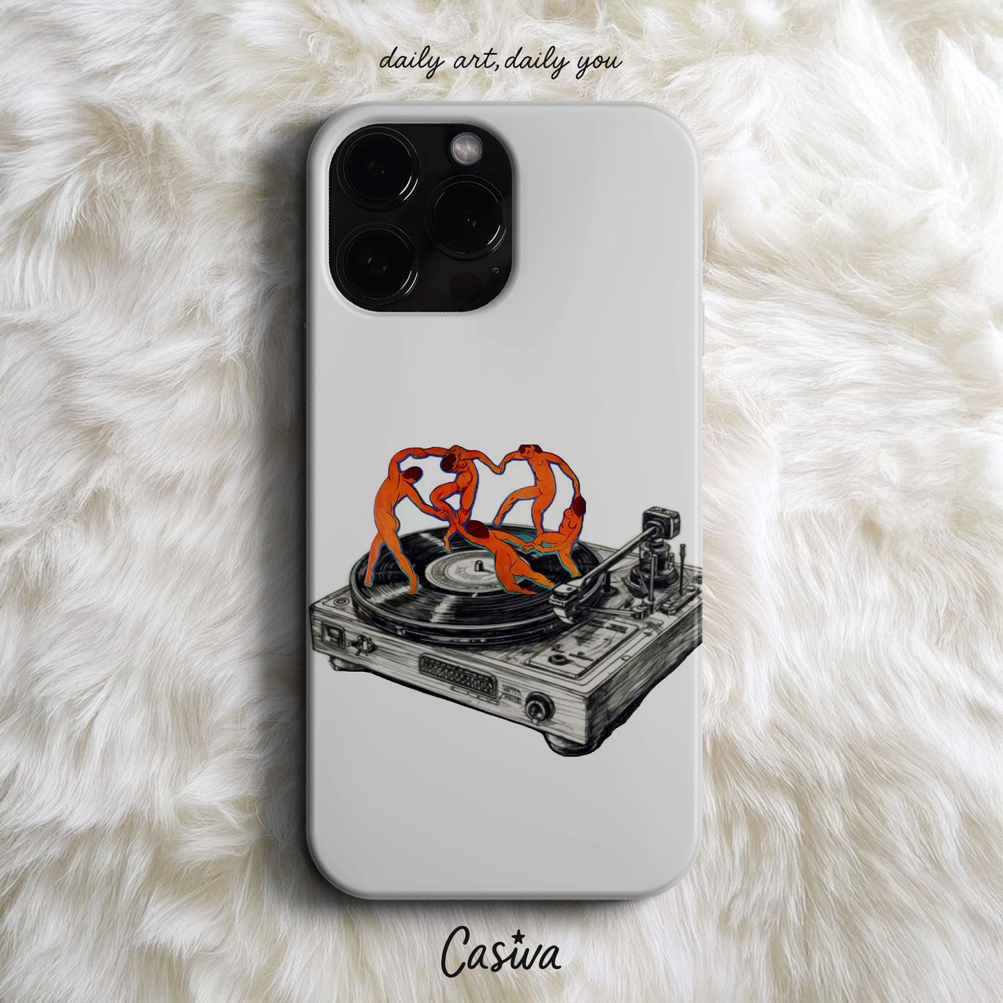 Casiva "Dancing Figures Vinyl" Tasarım Telefon Kılıfı – Art Serisi