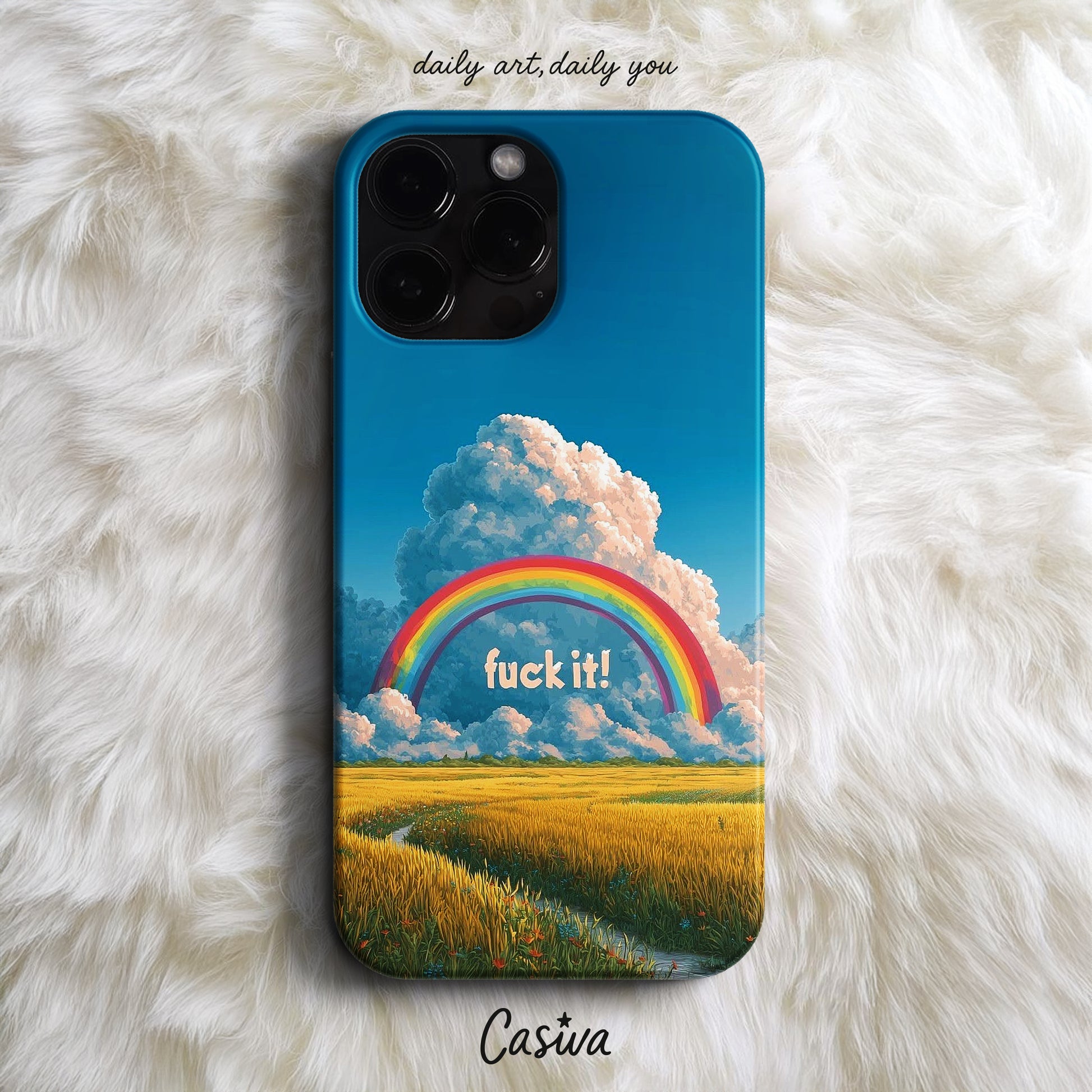 Casiva "Fuck It Rainbow" Tasarım Telefon Kılıfı – Funny Serisi