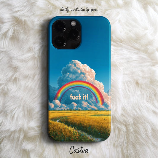 Casiva "Fuck It Rainbow" Tasarım Telefon Kılıfı – Funny Serisi