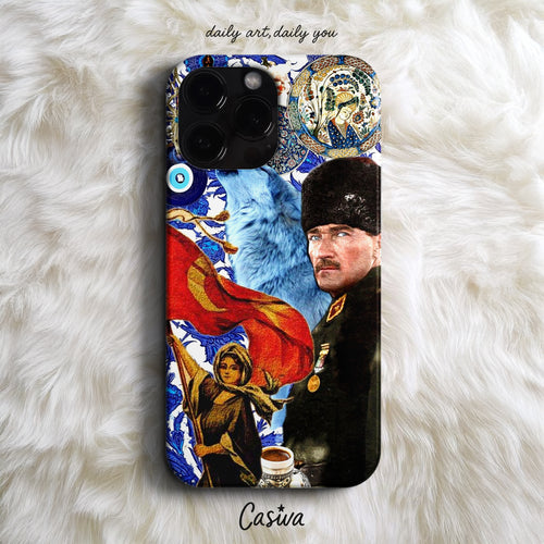 Casiva "Grey Wolf Legacy" Tasarım Telefon Kılıfı – Vintage Serisi